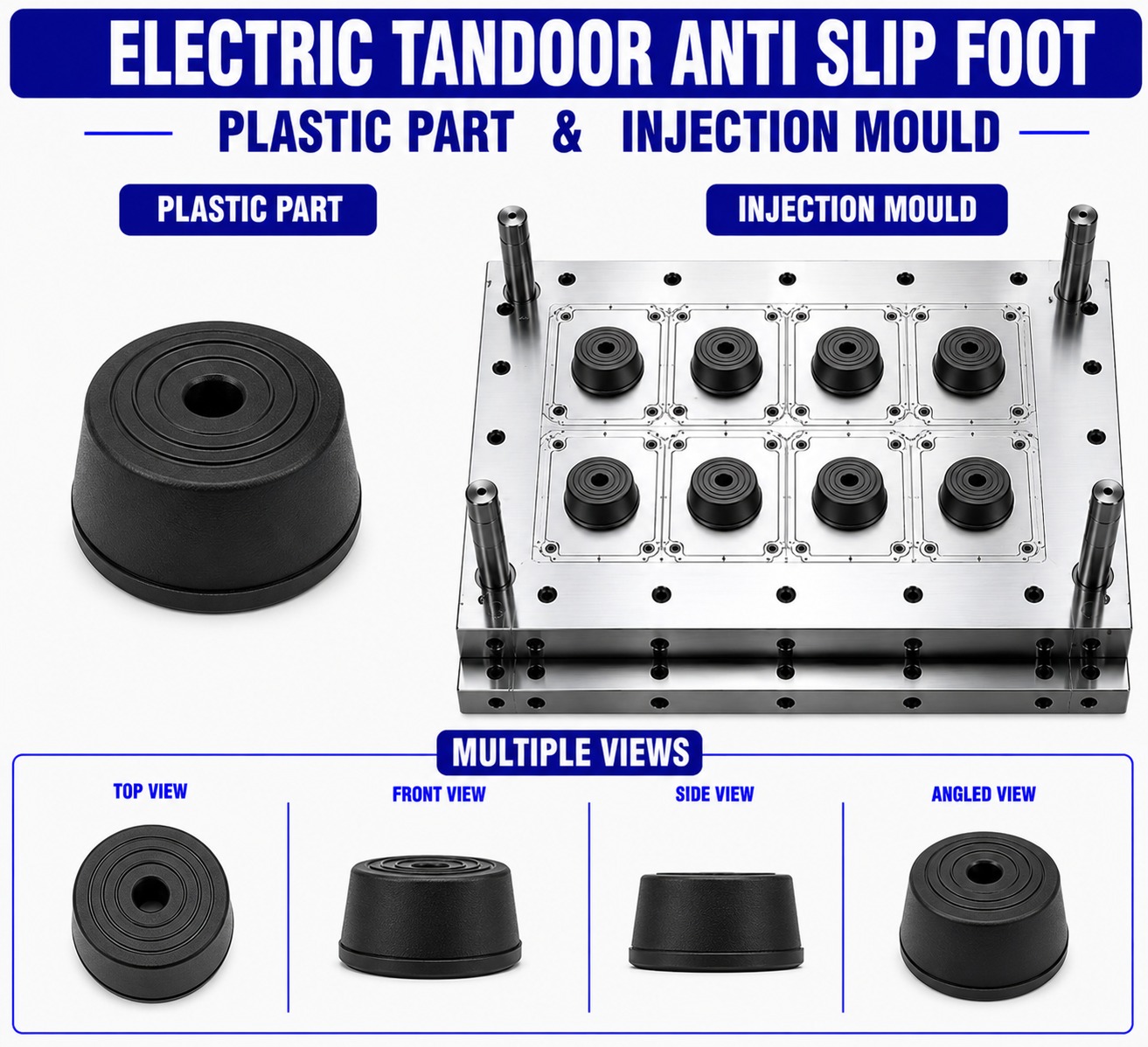 Electric Tandoor Plastic Anti Slip Foot Mould and Moulding Service